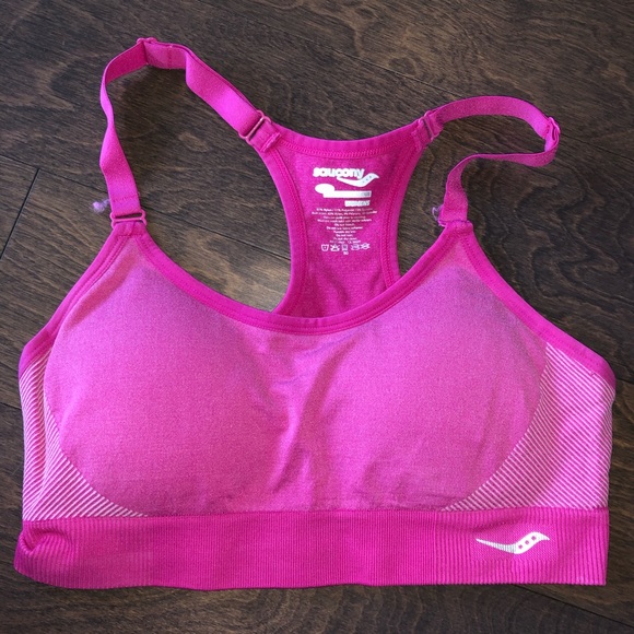 Saucony sports bra pink - Picture 1 of 2